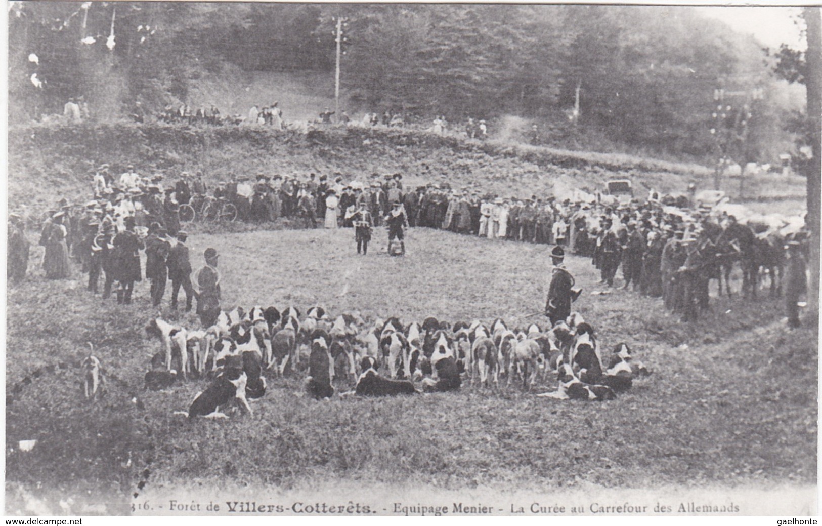 R025 REPRODUCTION - CHASSE A COURRE - Equipage Menier - La Curée Au Carrefour Des Allemands - Sonstige & Ohne Zuordnung