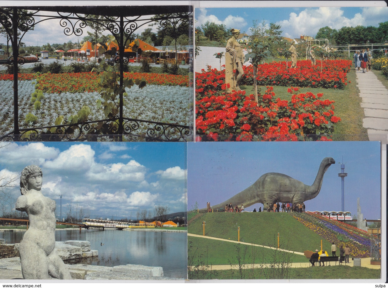 Grün 80, Garten- Und Landschaftbau / Merkur, Volksbank, Saurier (apatosaurus). 11 Karten - Expositions