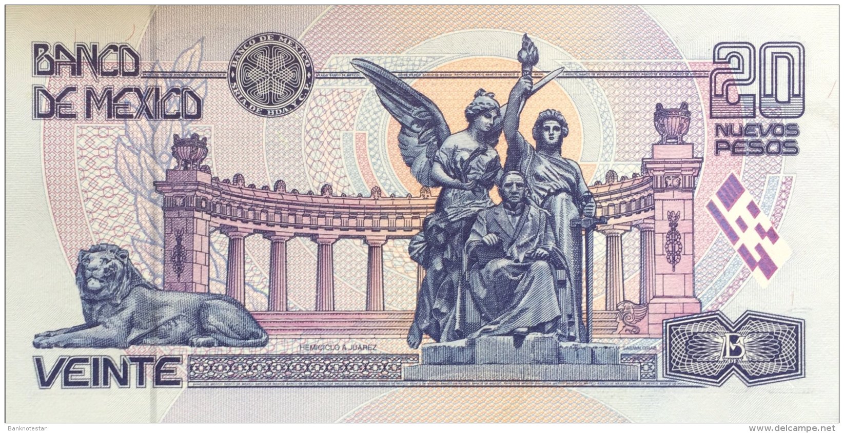 Mexico 20 Nuevos Pesos, P-100 (1992) UNC - Mexico