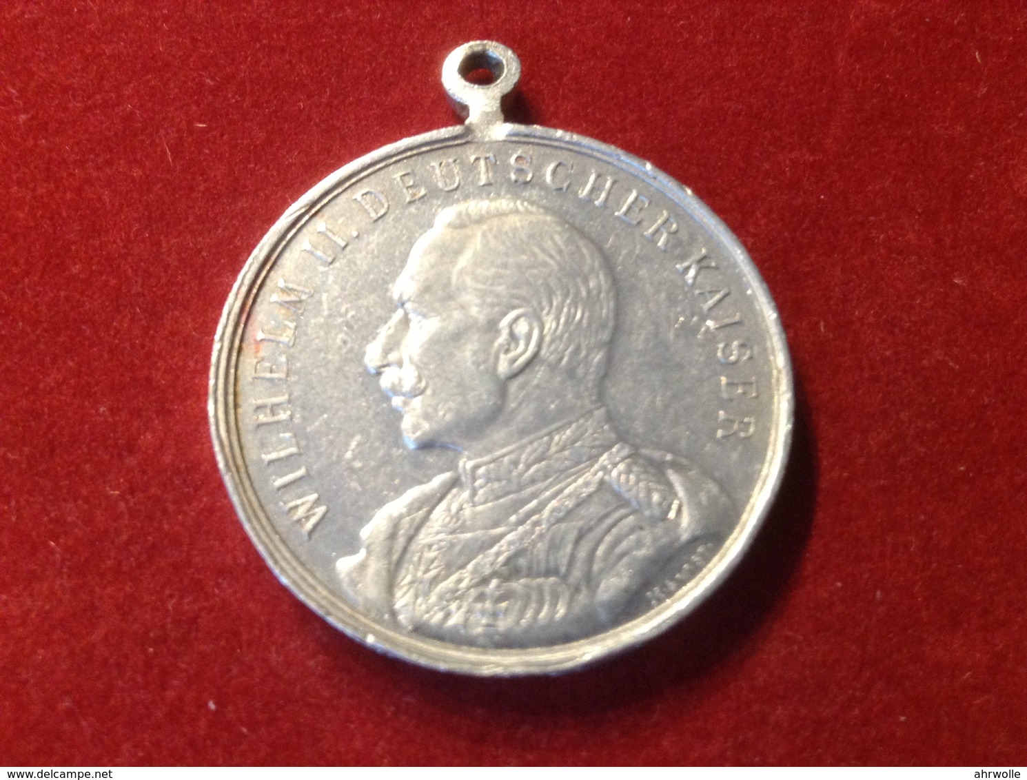 Orden Medaille Abzeichen An Öse 1914 Feldzug Gegen Frankreich Russland England U.s.w. Aluminium Wilhelm II. - Deutsches Reich