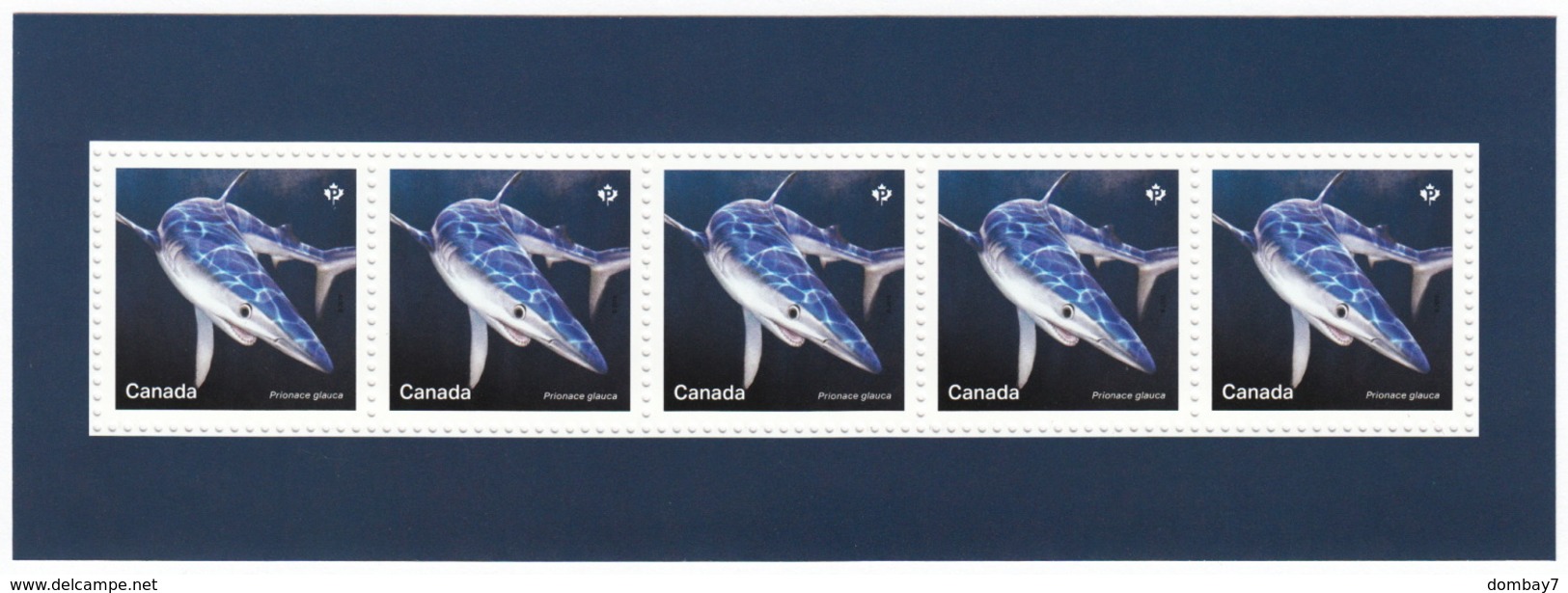 = BLUE SHARK = SHARKS = Haie = HAIFISCH = REQUIN = Tiburón = SQUALO = Souvenir Sheet From Uncut Sheet Canada 2018 - Marine Life