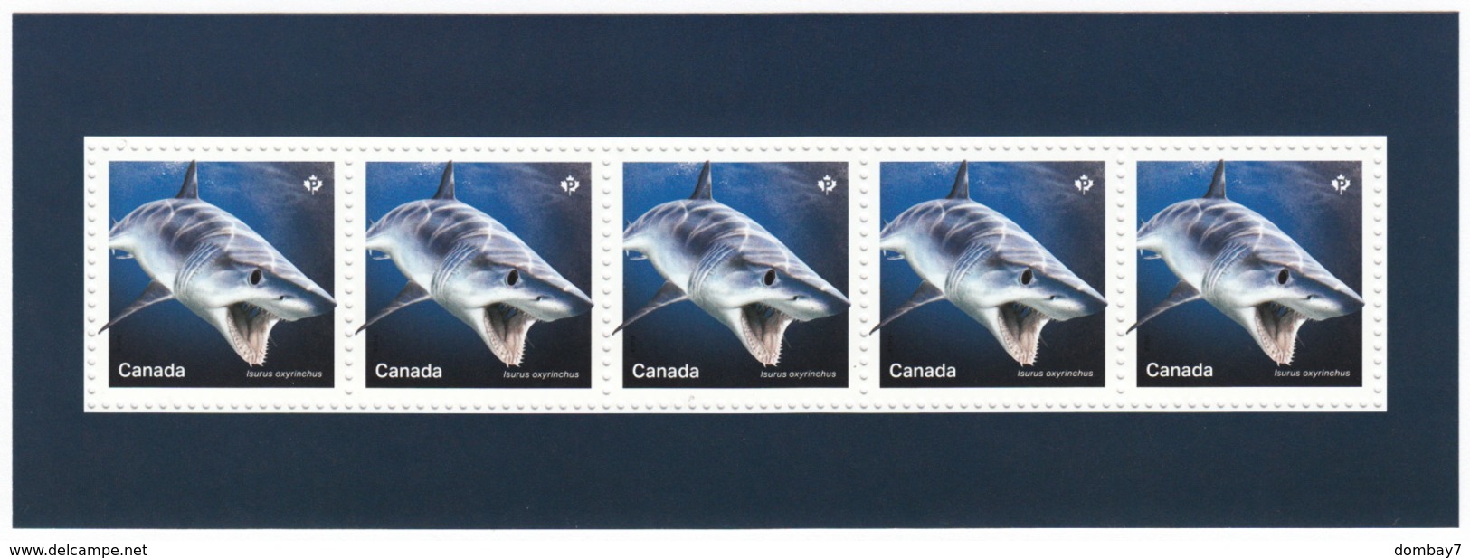 = SHORTFIN MAKO SHARK = SHARKS = Haie = HAIFISCH = REQUIN = Tiburón = SQUALO = Souvenir Sheet Fr Uncut Sheet Canada 2018 - Vie Marine
