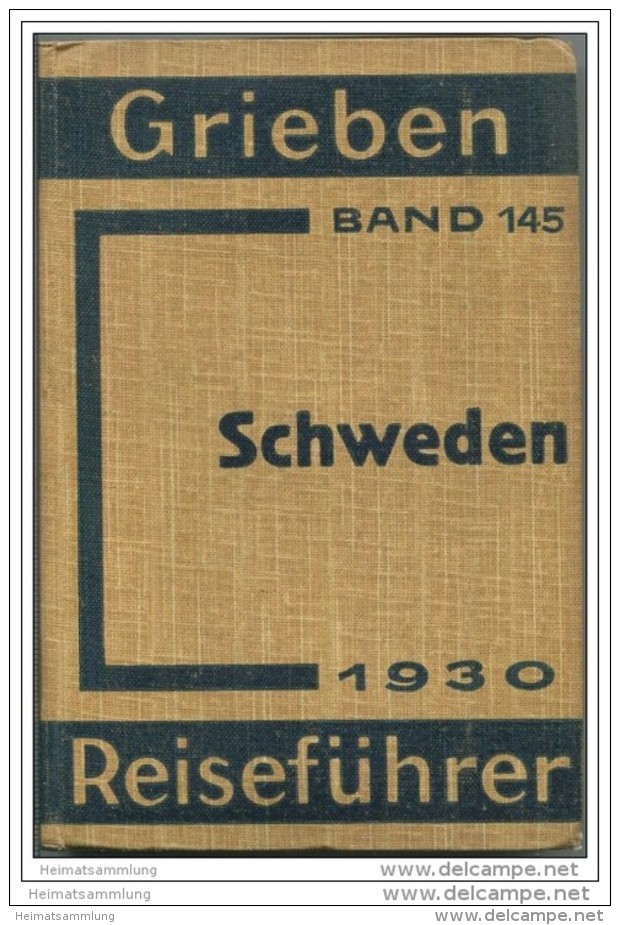 Schweden - Griebens Reiseführer 16. Auflage 1930 - Band 145 - 296 Seiten Davon 17 Seiten Anzeigen - Mit 16 Karten - Suède