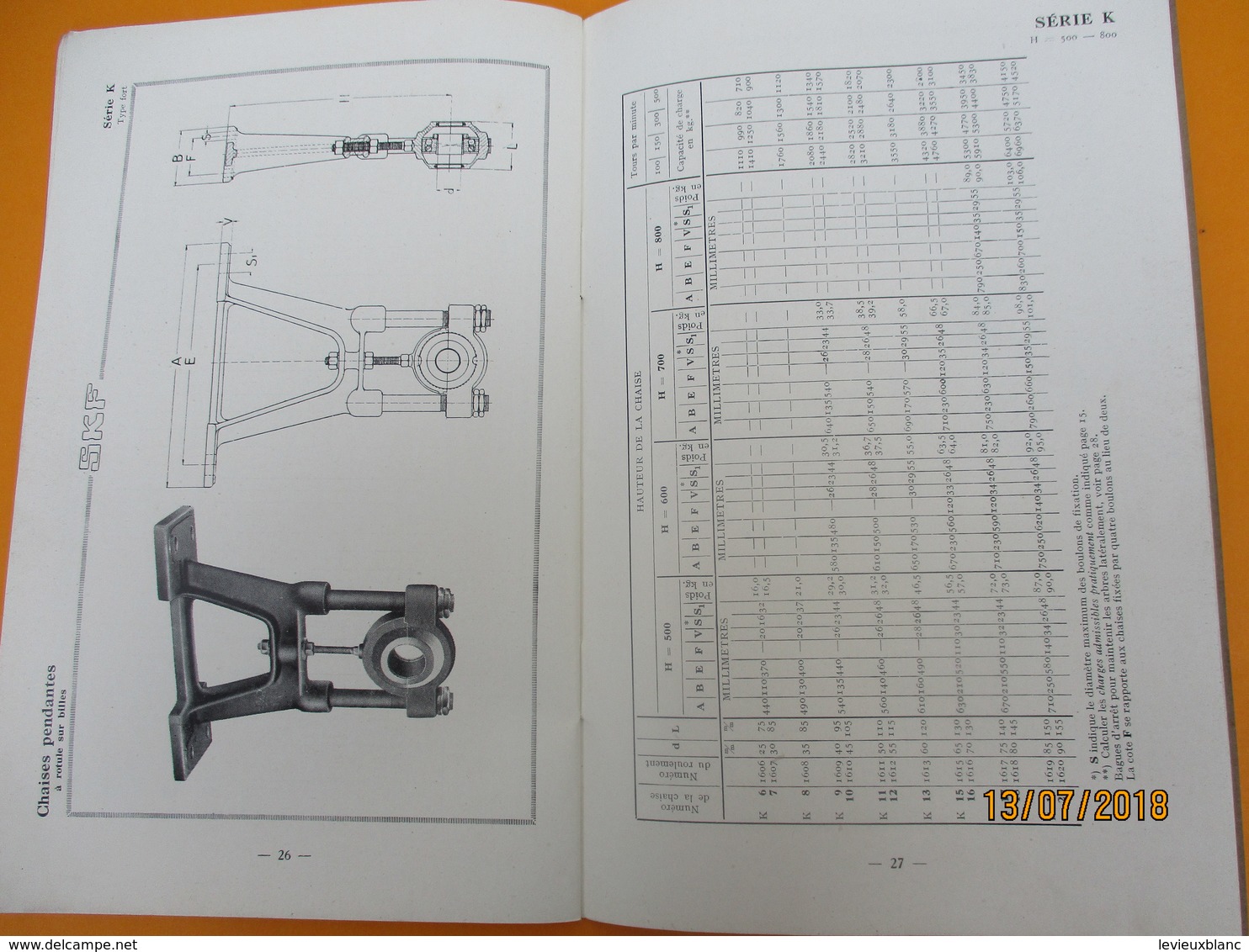 Catalogue/SKF Transmissions/ Société des roulements à billes SKF/BOIS COLOMBES/ Seine/ Vers 1920-1930             CAT229