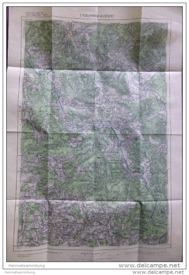 2 Kuschwarda (Kunzvart) 1947 - Provisorische Ausgabe Der Österreichischen Karte 1:50.000 - Herausgegeben Vom Bundesamt F - Maps Of The World