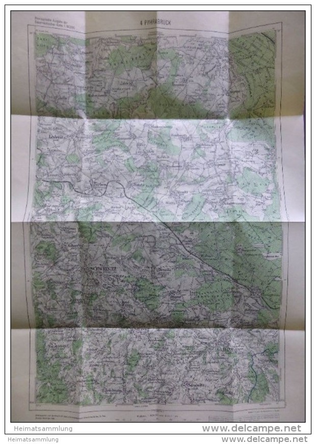 4 Phyrabruck 1948 - Provisorische Ausgabe Der Österreichischen Karte 1:50.000 - Herausgegeben Vom Bundesamt Für Eich- U. - Wereldkaarten