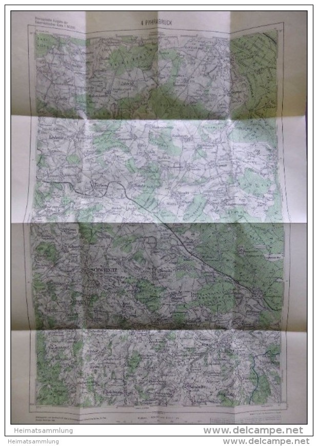 4 Phyrabruck 1948 - Provisorische Ausgabe Der Österreichischen Karte 1:50.000 - Herausgegeben Vom Bundesamt Für Eich- U. - Maps Of The World