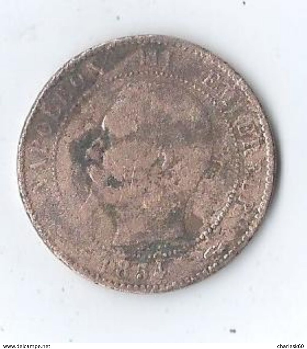 France 1854 Napoléon III Dix Centimes A 10 Centimes A - 10 Centimes