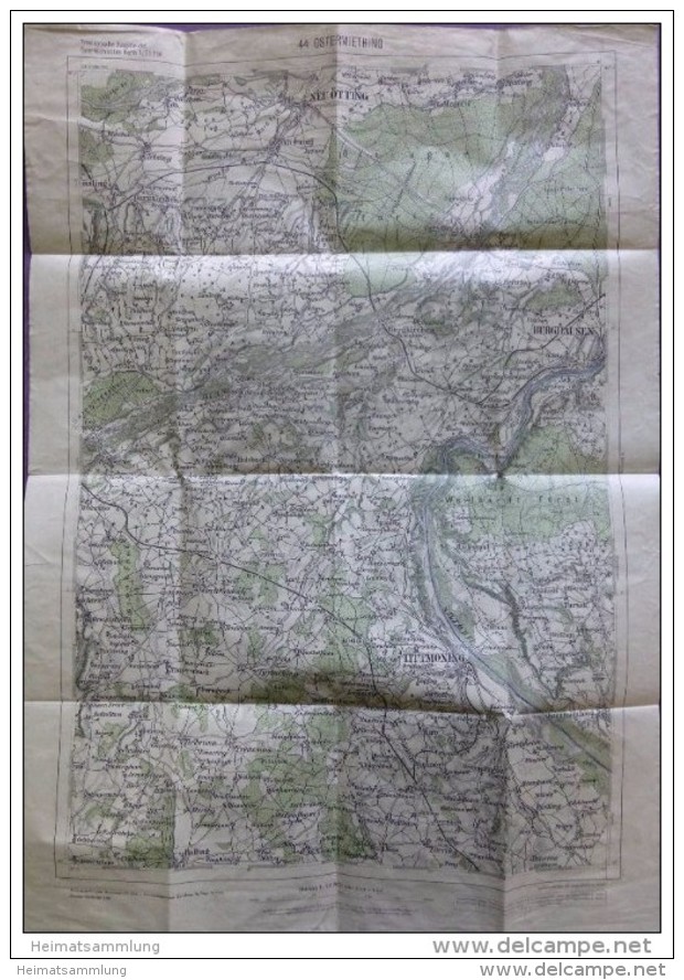 44 Osermiething 1947 - Provisorische Ausgabe Der Österreichischen Karte 1:50.000 - Herausgegeben Vom Bundesamt Für Eich- - Maps Of The World