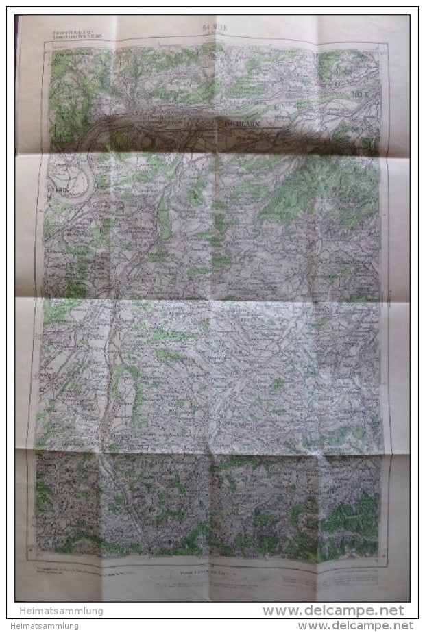 54 Melk 1951 - Provisorische Ausgabe Der Österreichischen Karte 1:50.000 - Herausgegeben Vom Bundesamt Für Eich- U. Verm - Mapamundis
