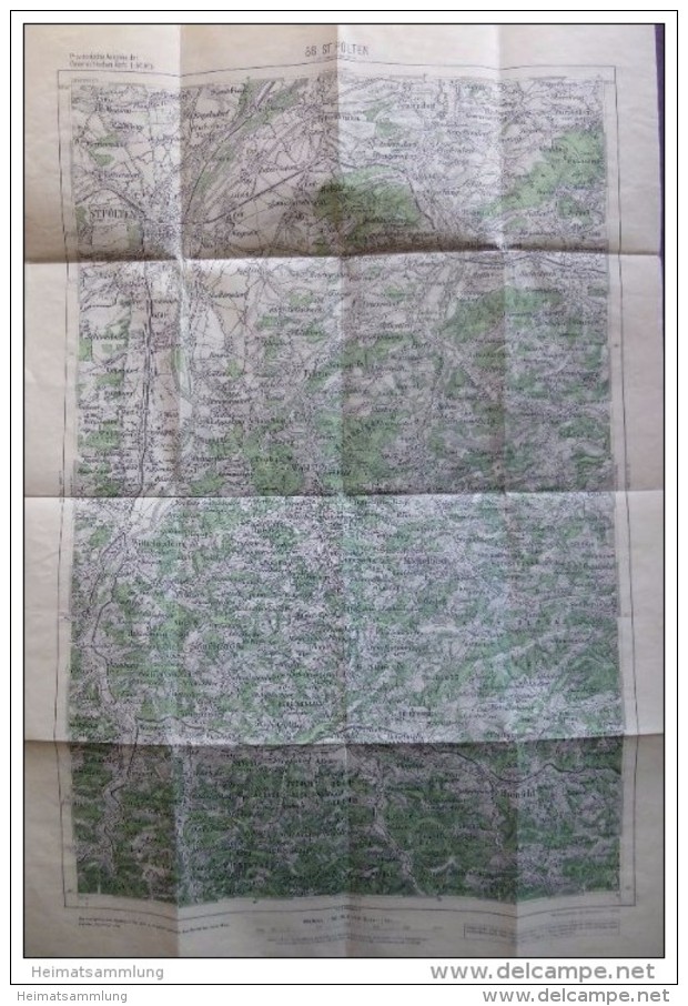 56 St. Pölten 1947 - Provisorische Ausgabe Der Österreichischen Karte 1:50.000 - Herausgegeben Vom Bundesamt Für Eich- U - Maps Of The World