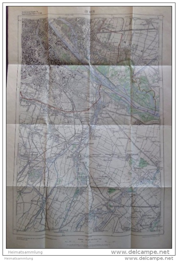 59 Wien 1946 - Provisorische Ausgabe Der Österreichischen Karte 1:50.000 - Herausgegeben Vom Bundesamt Für Eich- U. Verm - Landkarten