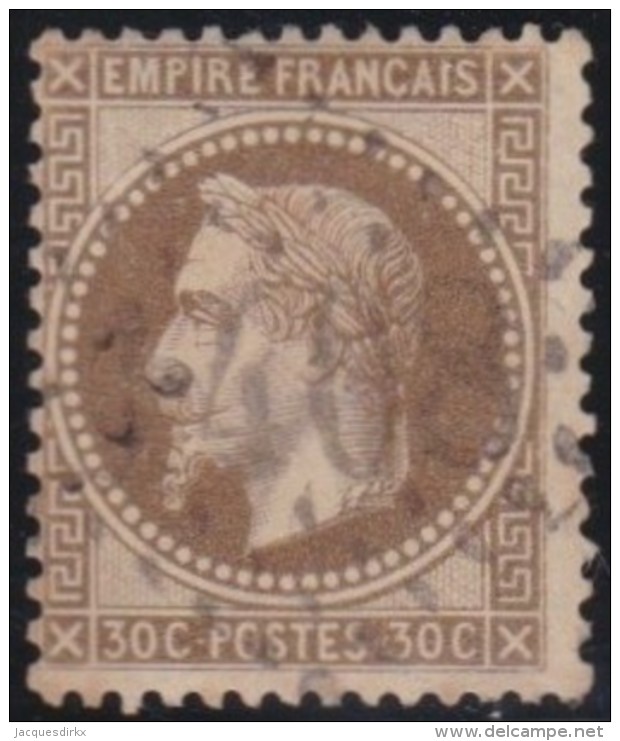 France   .  Yvert   .    30         .        O      .   Oblitéré  .   /   .   Cancelled - 1863-1870 Napoléon III Lauré