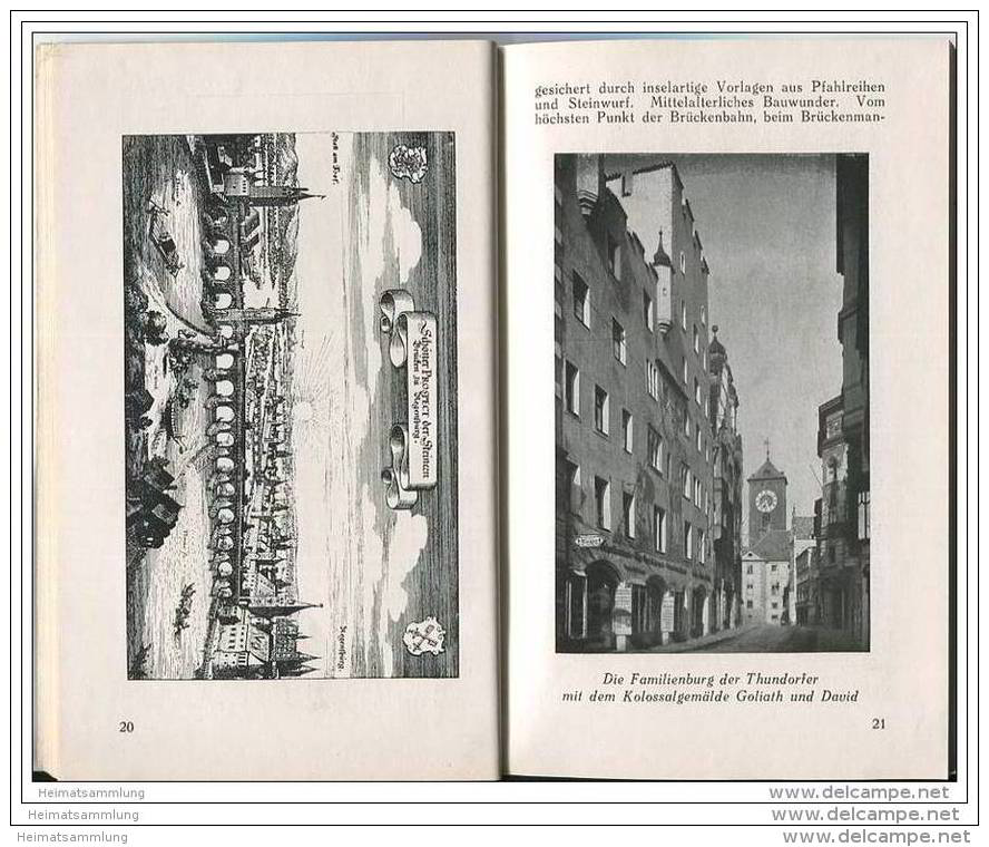 Regensburger Fremdenführer Mit Walhalla Und Befreiungshalle 1935 - 72 Seiten Mit 26 Abbildungen Und Stadtplan - Bayern