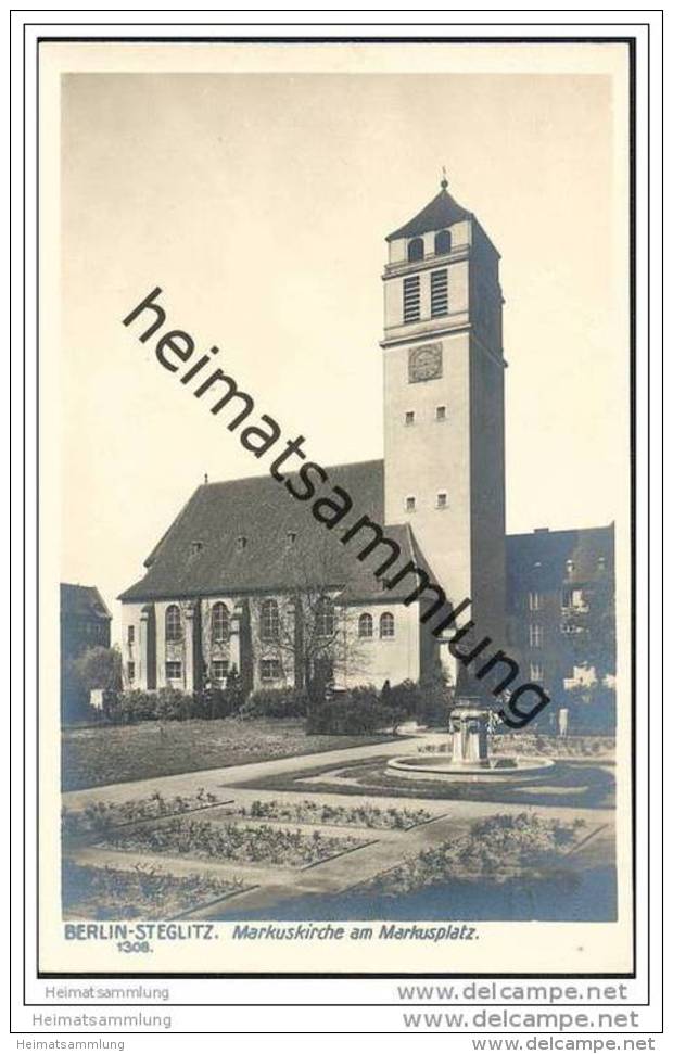 Berlin-Steglitz - Markuskirche Am Markusplatz - Foto-AK - Steglitz