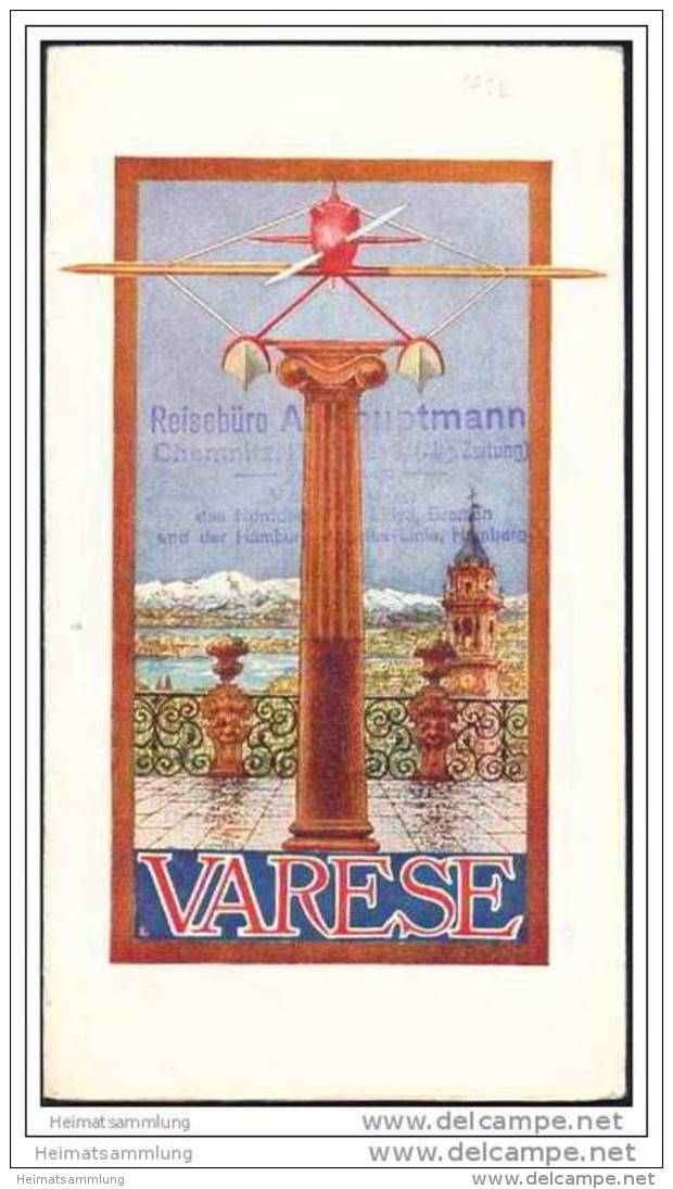 Varese 1932 - Faltblatt Mi 24 Abbildungen - Hotelliste - Italy