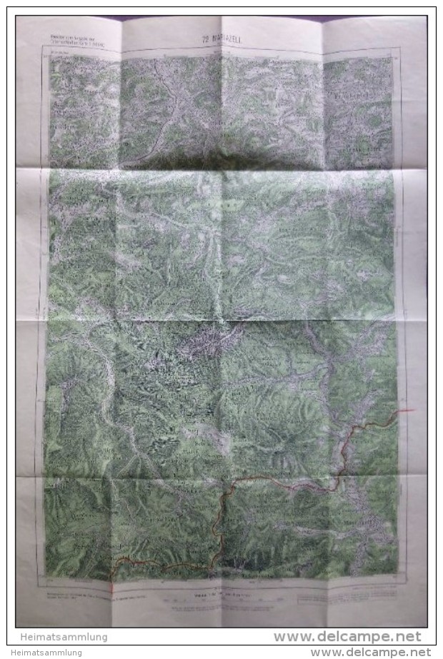 72 Mariazell 1950 - Provisorische Ausgabe Der Österreichischen Karte 1:50.000 - Herausgegeben Vom Bundesamt Für Eich- U. - Maps Of The World