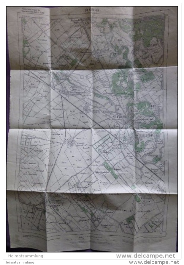 80 Karlhof 1947 - Provisorische Ausgabe Der Österreichischen Karte 1:50.000 - Herausgegeben Vom Bundesamt Für Eich- U. V - Landkarten
