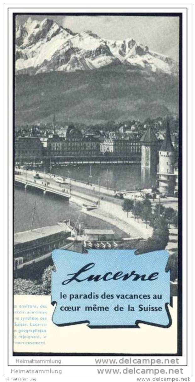 Lucerne 50er Jahre - Faltblatt Mit 7 Abbildungen - Switzerland