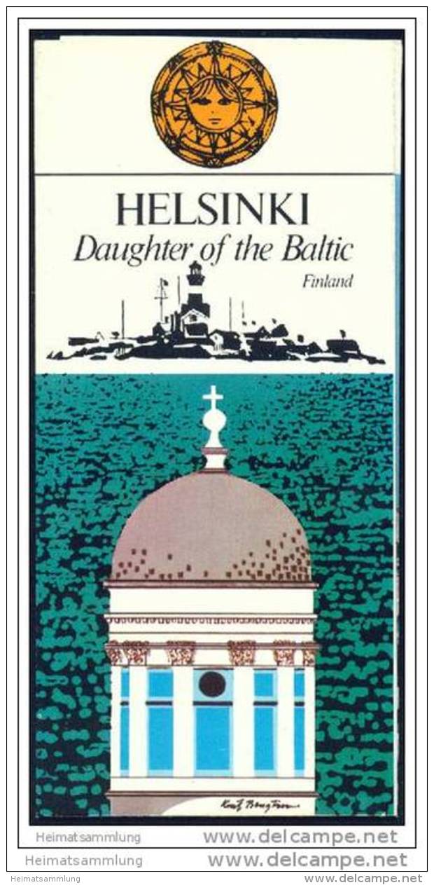 Helsinki 70er Jahre - Faltblatt Mit 10 Abbildungen - Stadtplan - Finlande