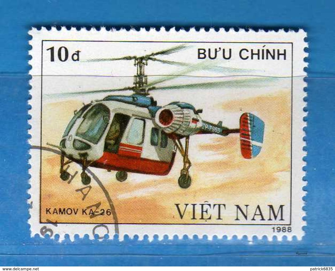(1Us) VIETNAM  °-1988 - Hélicoptères . Yvert. 869.  Oblitéré.  Vedi Descrizione. - Vietnam