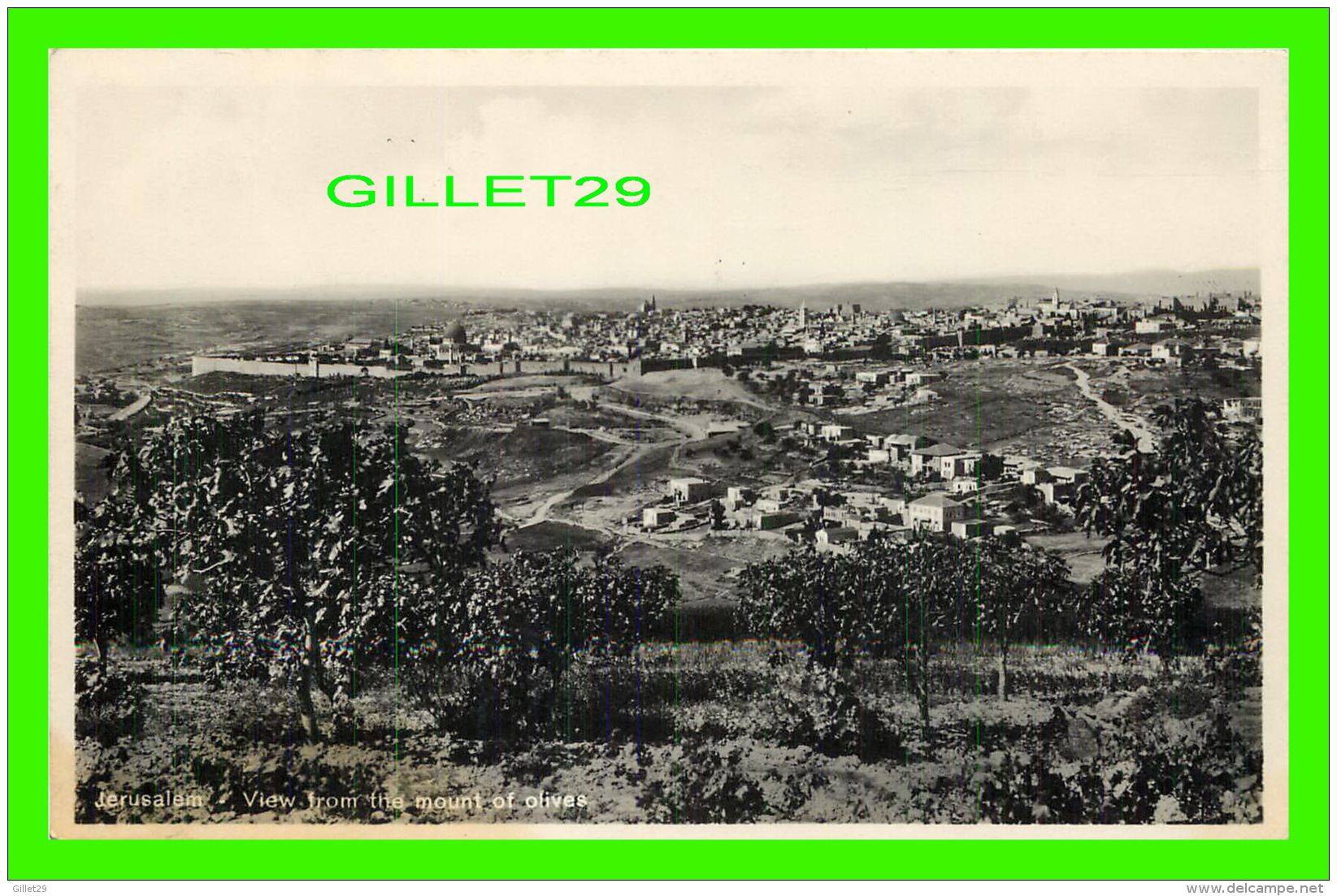 JERUSALEM, ISRAEL - VIEW FROM THE MOUNT OF OLIVES - SIONS-VERLAG - - Israel