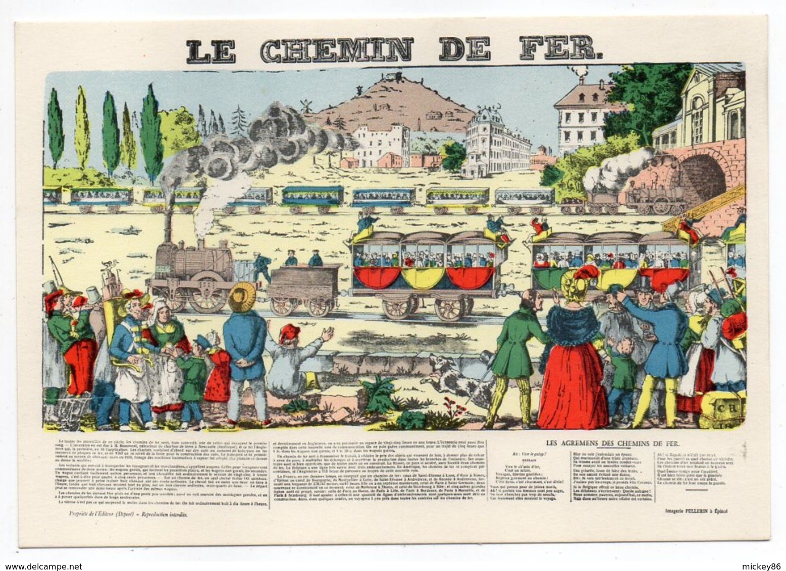 Histoire -- D'après Imagerie PELLERIN - Epinal --88 --Le Chemin De Fer - Histoire