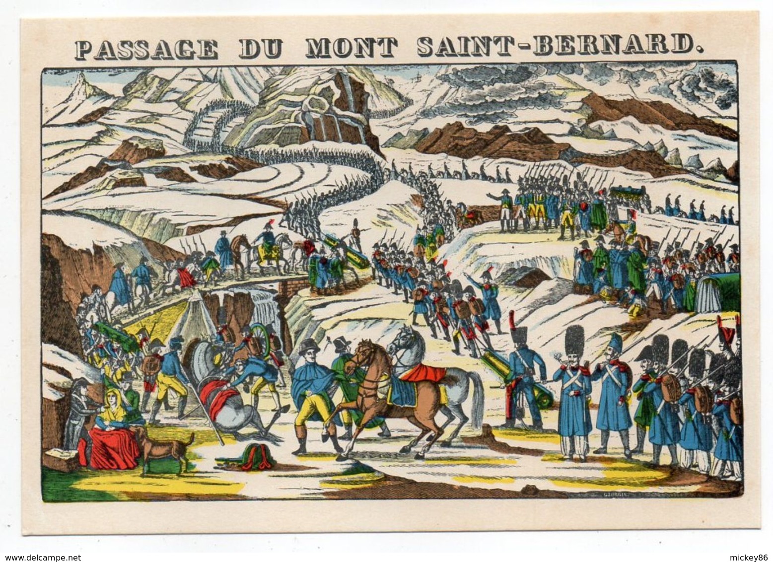 Histoire -- D'après Imagerie PELLERIN - Epinal --88 -- Passage Du Mont Saint Bernard (Napoléon) - Histoire