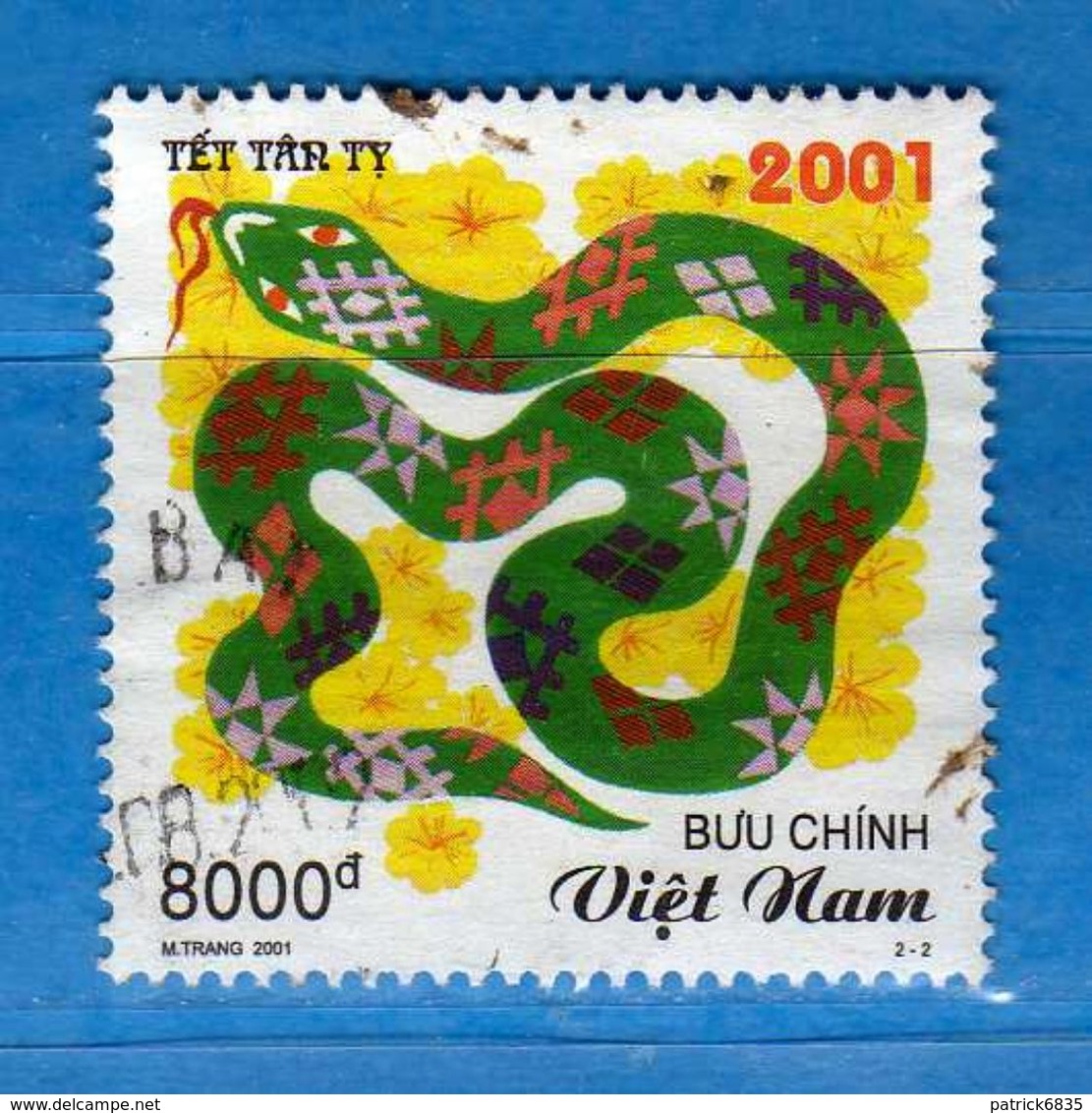 (1Us) VIETNAM  °- 2001 - SERPENT..  .  Oblitéré.  Vedi Descrizione. - Vietnam