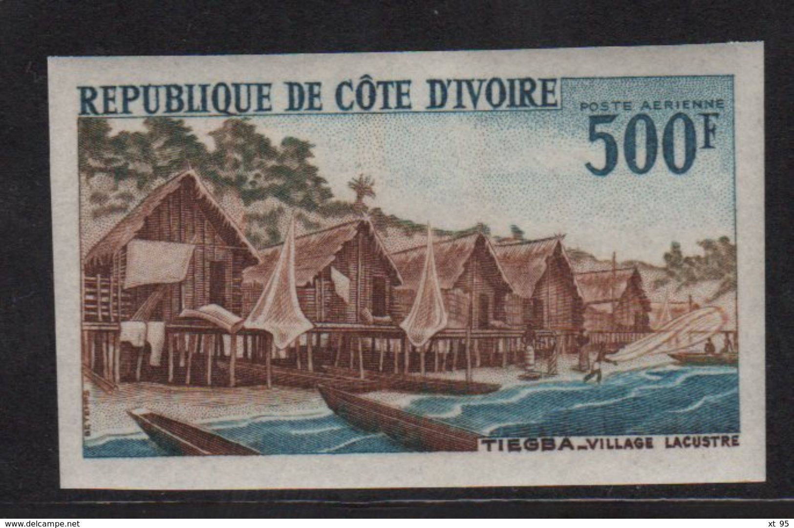 Cote D Ivoire - PA N°40 Non Dentele ** - Tiegla Village Lacustre - Ivory Coast (1960-...)