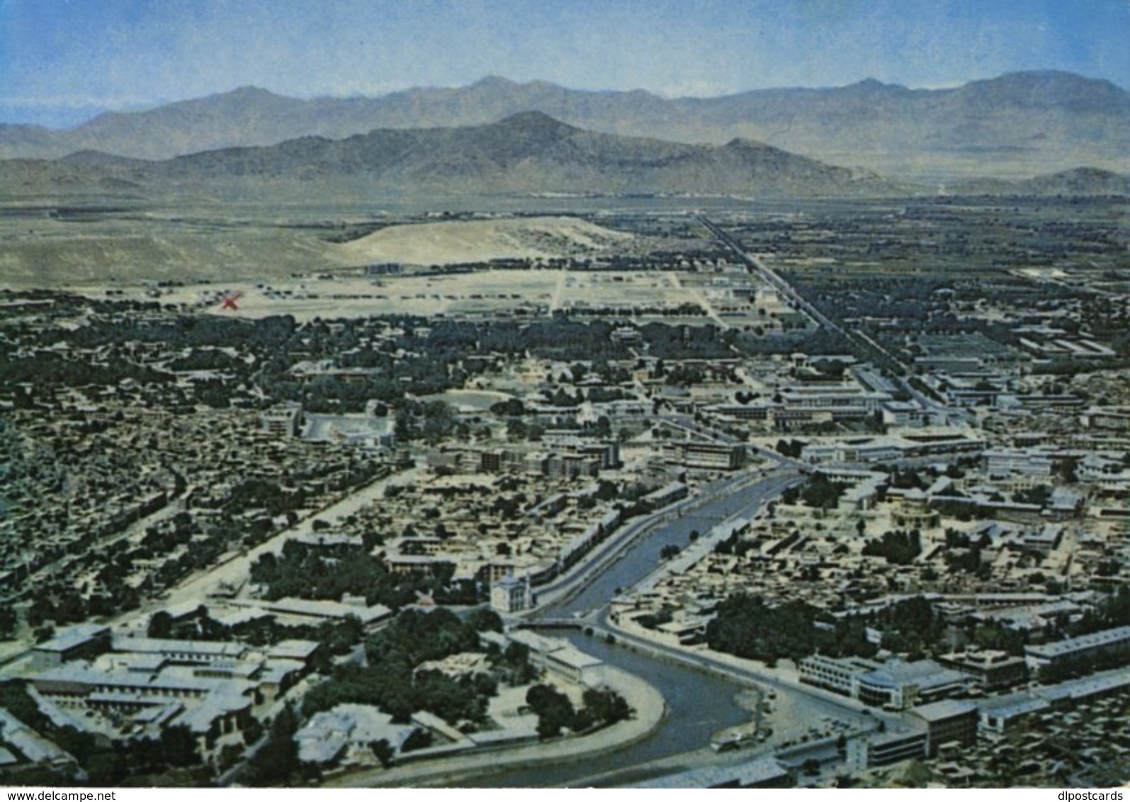 City Of Kabul, Afghanistan, Aerial View C1972 Postcard Z1 - Afganistán