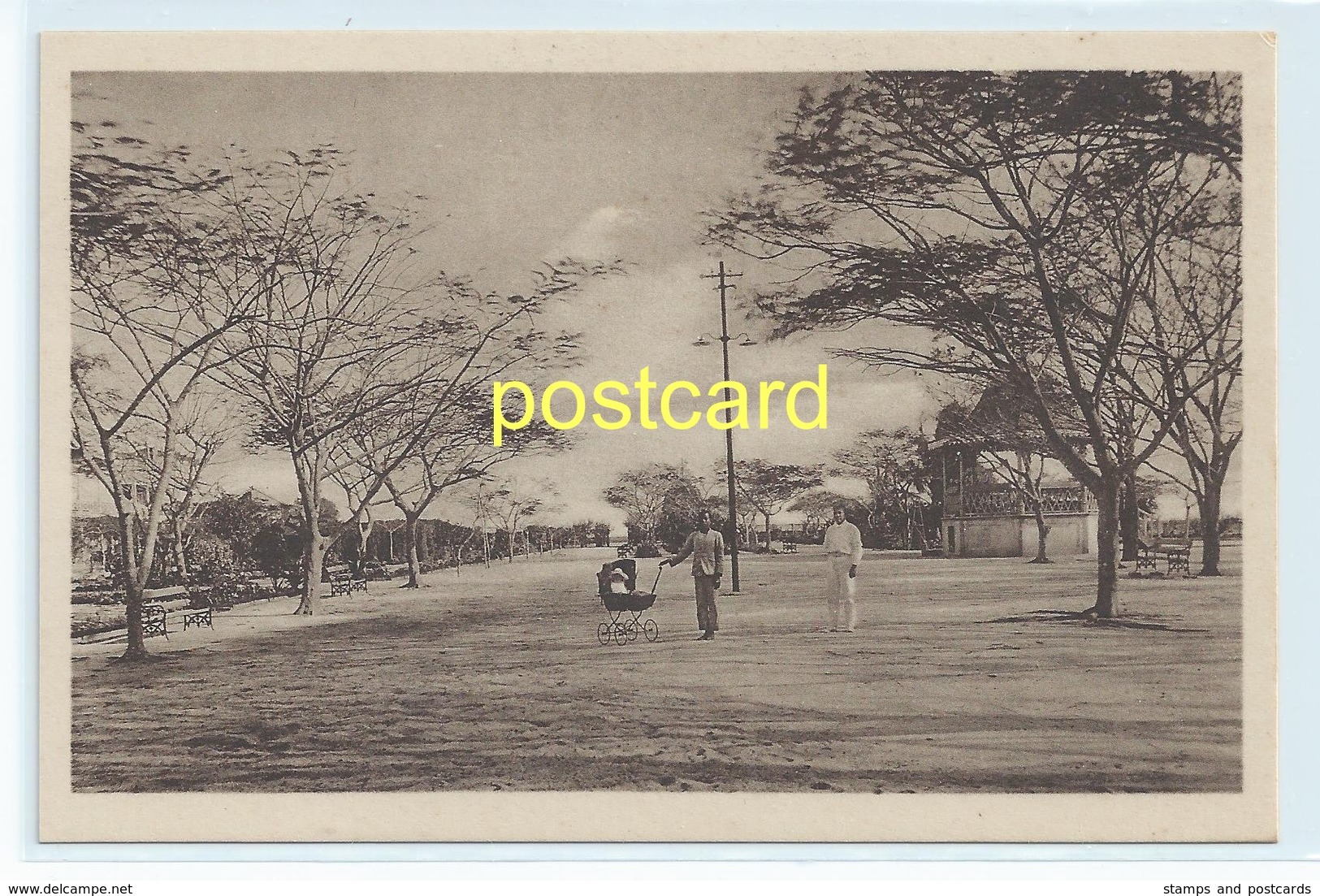 BEIRA - HENRIQUES NOGUEIRA PARK , MOZAMBIQUE. OLD POSTCARD C.1920 #805. - Mozambique