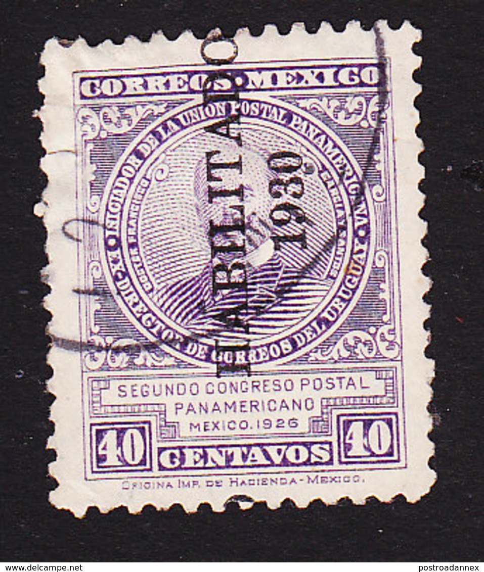 Mexico, Scott #673, Used, Santos Overprinted, Issued 1930 - Mexico