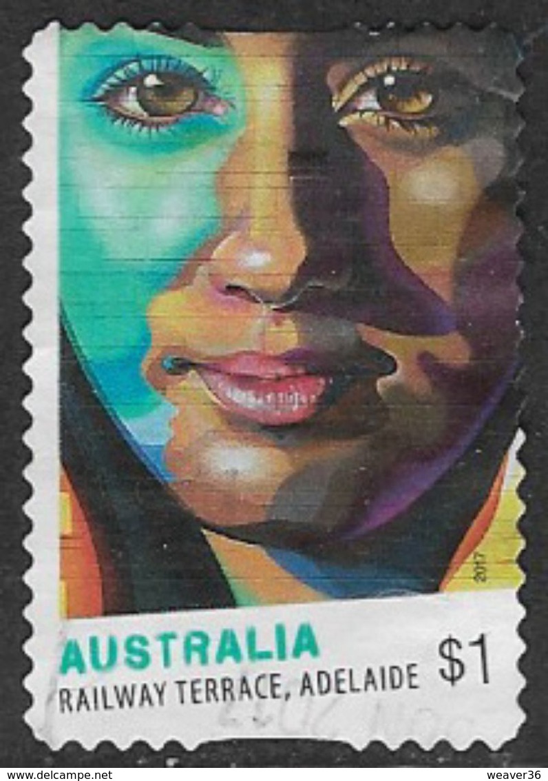 Australia 2017 Street Art $1 Type 2 Self Adhesive Good/fine Used [37/31093/ND] - Used Stamps