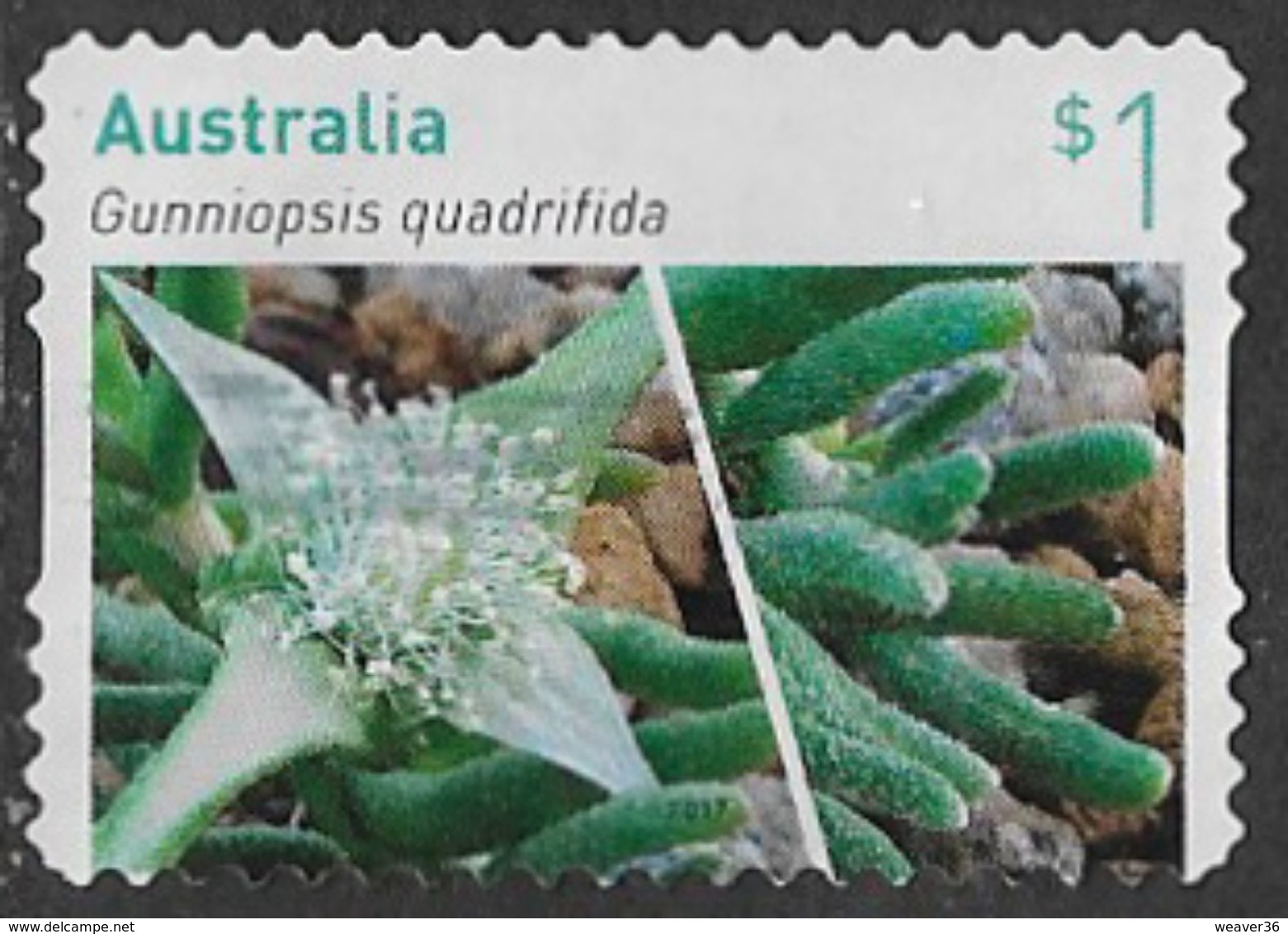 Australia 2017 Succulents $1 Type 4 Self Adhesive Good/fine Used [37/31094/ND] - Used Stamps