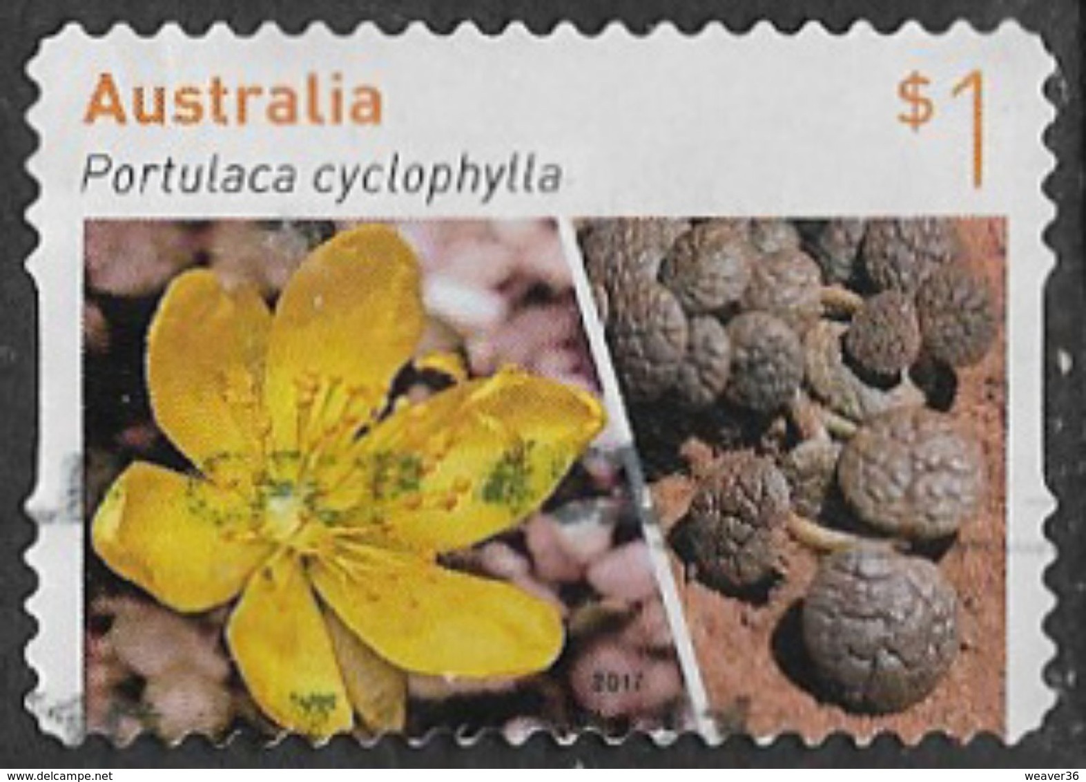 Australia 2017 Succulents $1 Type 1 Self Adhesive Good/fine Used [37/31095/ND] - Used Stamps