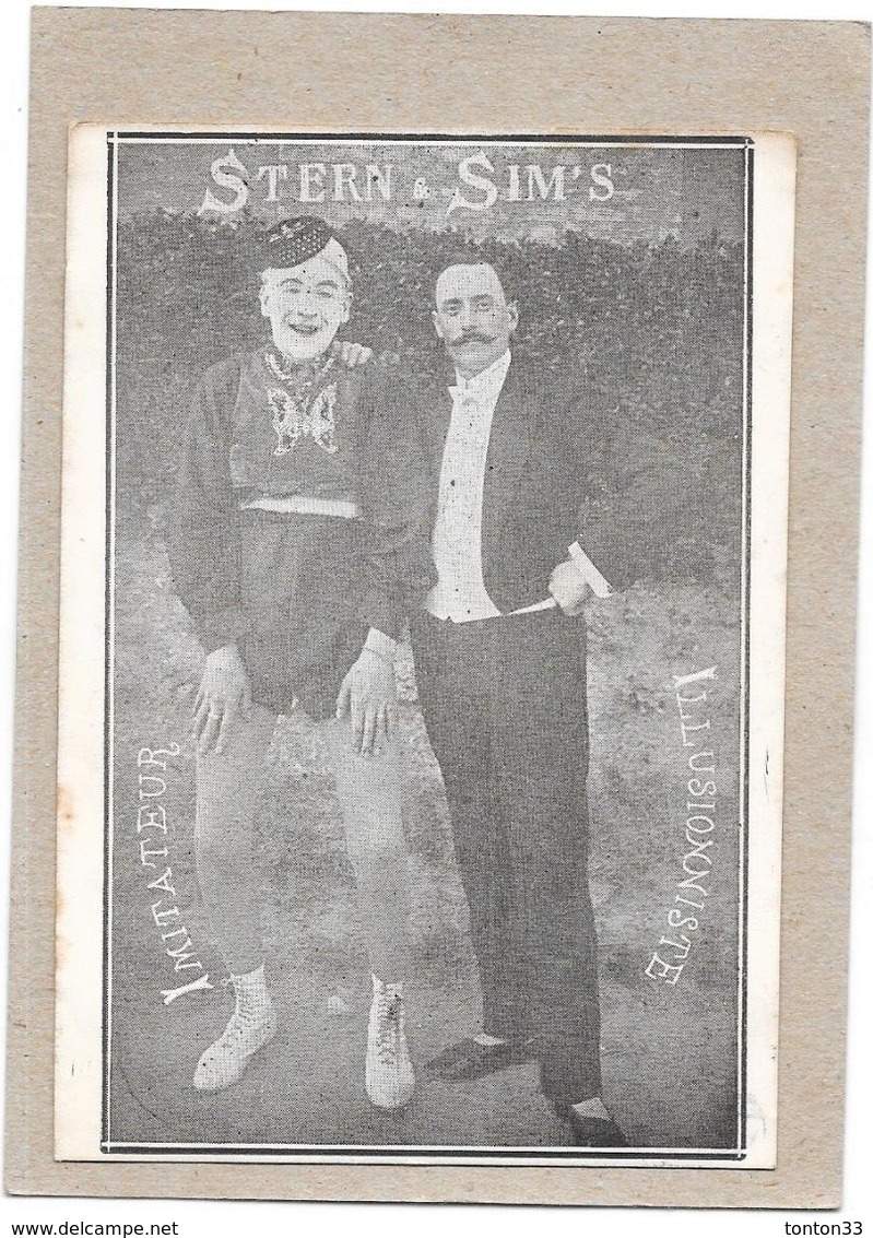 CIRQUE - Carte Photo Des STERN Et SIM'S Imitateur Et Illusionniste - RARE - SAL** - - Artistes