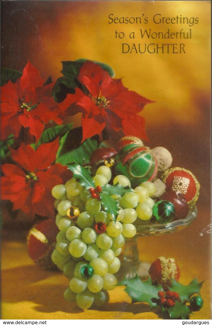 "Season's Greeting To A Wonderful Daughter" - Carte 2 Volets 18,5 X 12 - Autres & Non Classés