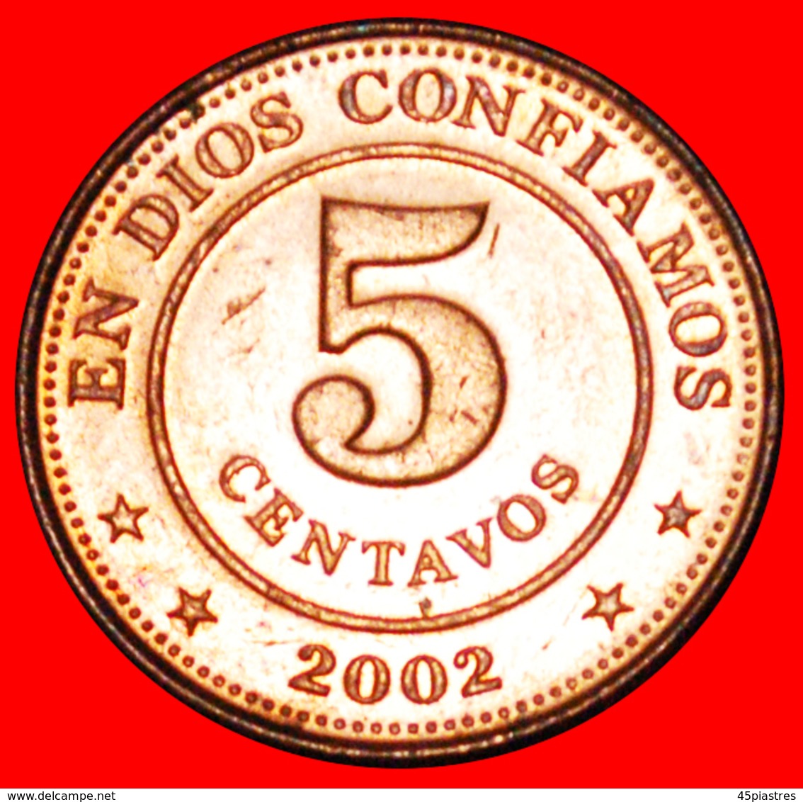 # RAINBOW: NICARAGUA ★ 5 CENTAVOS 2002 MINT LUSTER! LOW START ★ NO RESERVE! - Nicaragua