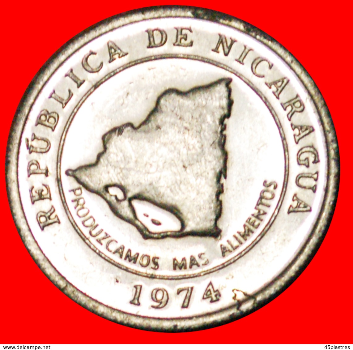 # FAO: NICARAGUA ★ 10 CENTAVOS 1974 MINT LUSTER! LOW START ★ NO RESERVE! - Nicaragua