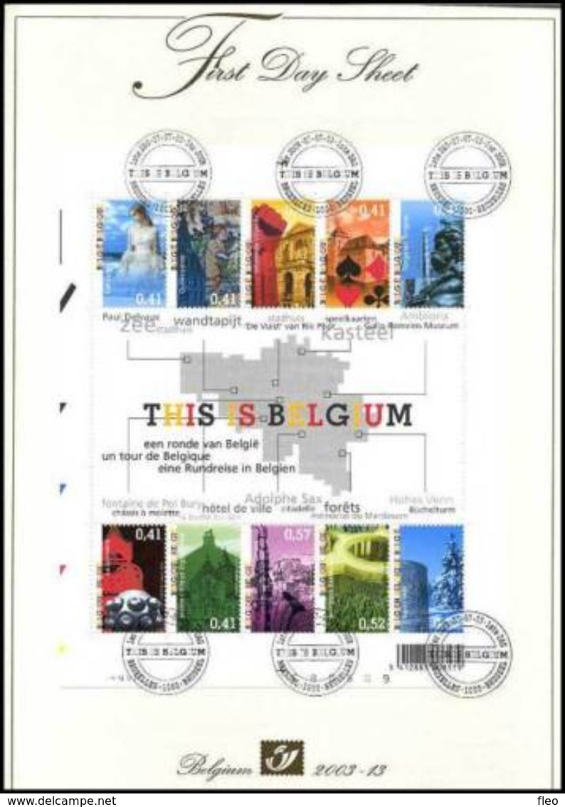 BELG.2003 BL104 (3184-3193) - FDS - This Is Belgium - 2001-2010