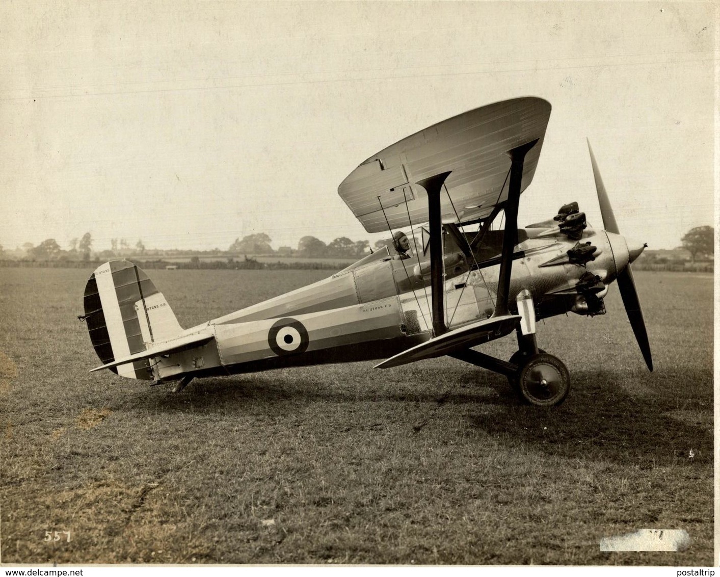 BRISTOL  BULLDOG  SINGLE SEATER FIGHTER   PROTOTYPE      24 * 18 CM Aviation, AIRPLAIN, AVION AIRCRAFT - Aviación