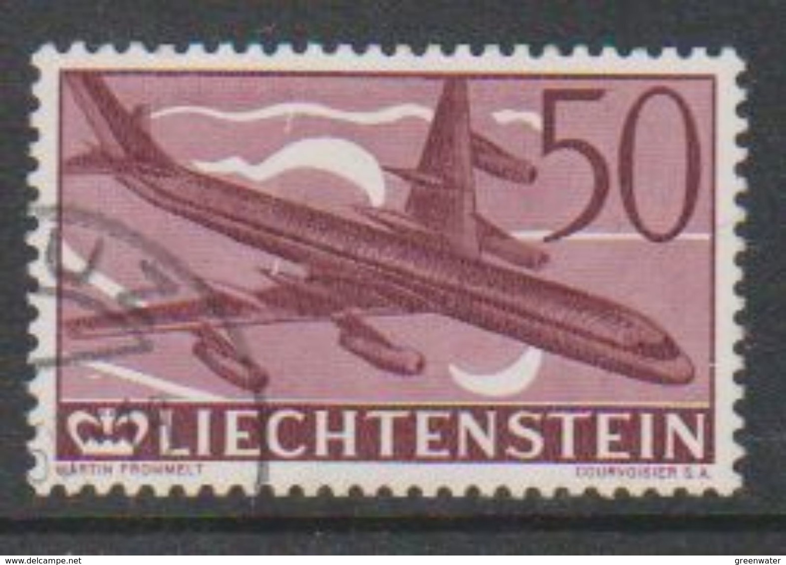 Liechtenstein 1960 Airmail / 30J. Flugpostmarken 50Rp Used (39550A) - Aéreo