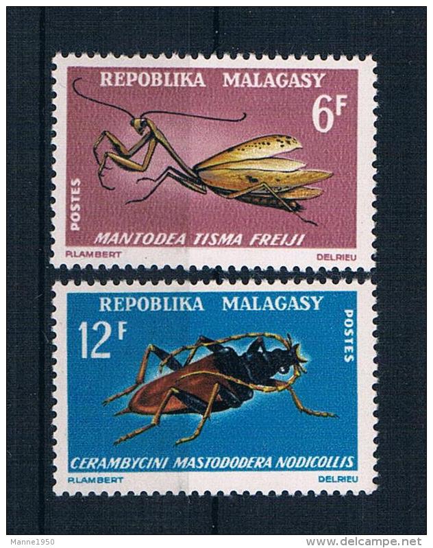 Madagaskar 1966 Insekten Mi.Nr. 547/48 Kpl. Satz ** - Madagaskar (1960-...)