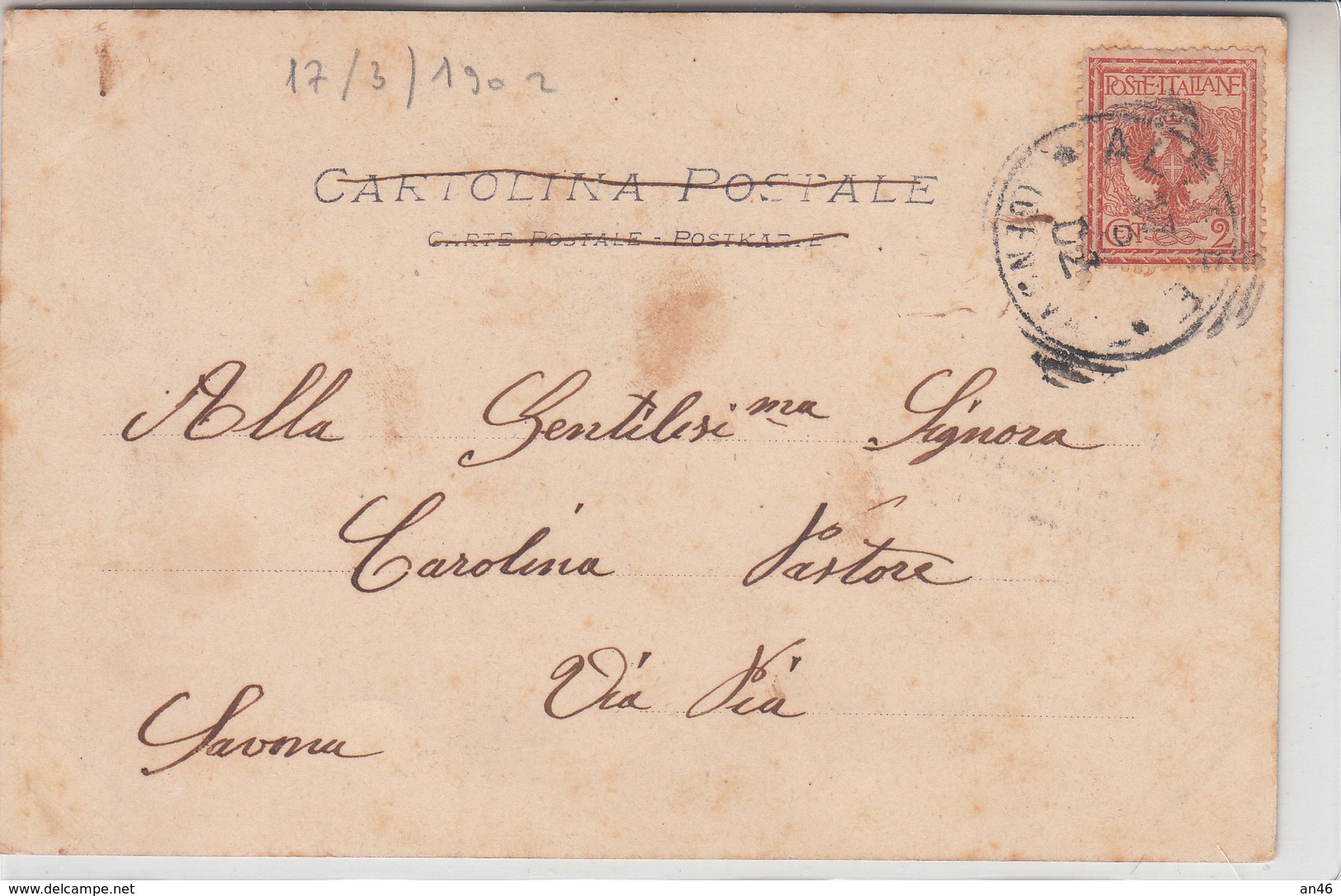 Cairo Montenotte.Interessanti E Antiche Multivedute-Vg Il 17.3.1902 X Savona-Originale D'Epoca Al100%-an - Savona