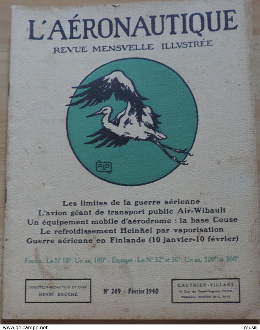 L'Aéronautique. Limites De La Guerre Aérienne. Aérodrome Mobile De La Base Couse. Février 1940 - 1939-45