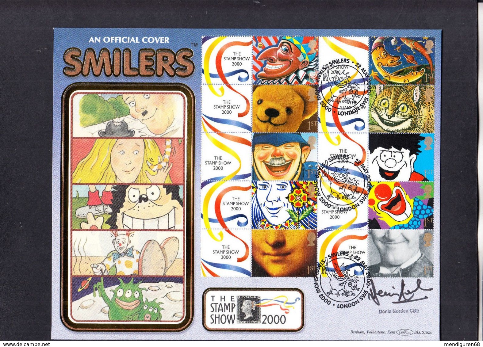 GROSSBRITANNIEN GRANDE BRETAGNE GB 2000 The Stamp Show 2000" Greetings Smiler (10)  FDC SG LS1 - Personalisierte Briefmarken