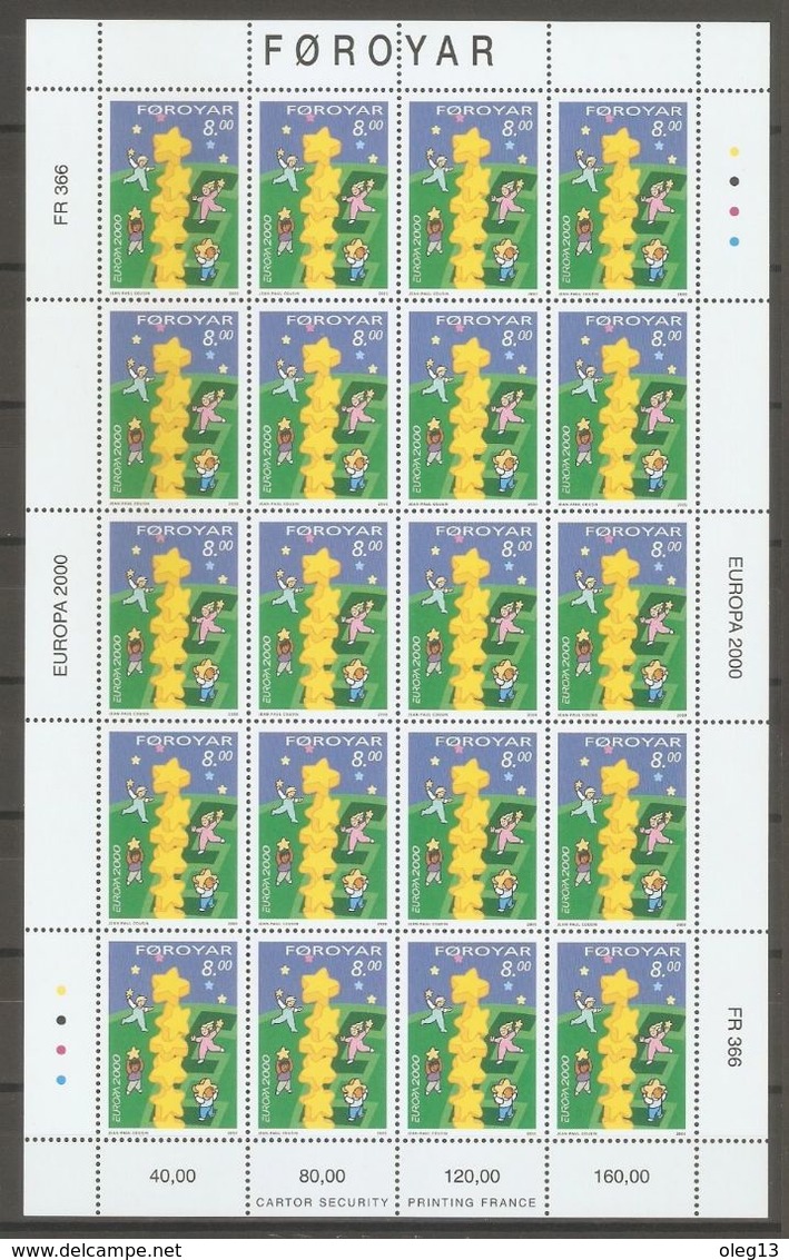 2000 Faroe Islands.  Europa CEPT.   MS  ** - 2000