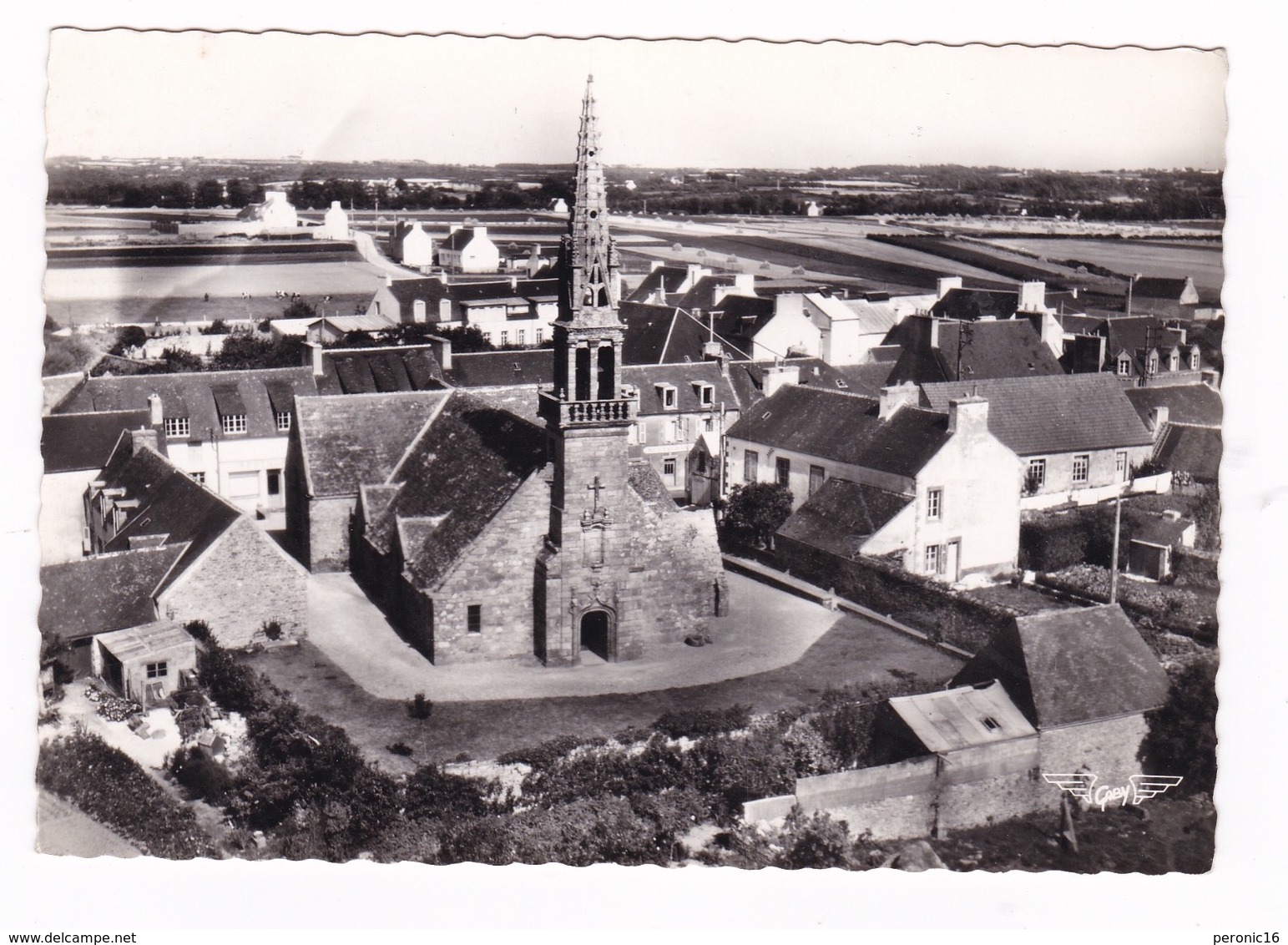 CPM Pouldreuzic (Finistère), église, A Voyagé En 1963 - Autres & Non Classés