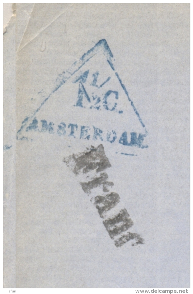 Nederland - 1868 - 1,5 Cent Drukwerkstempel Amsterdam Op Circulaire Met Voorafstempeling Uit Duesseldorf / Deutschland - ...-1852 Voorlopers